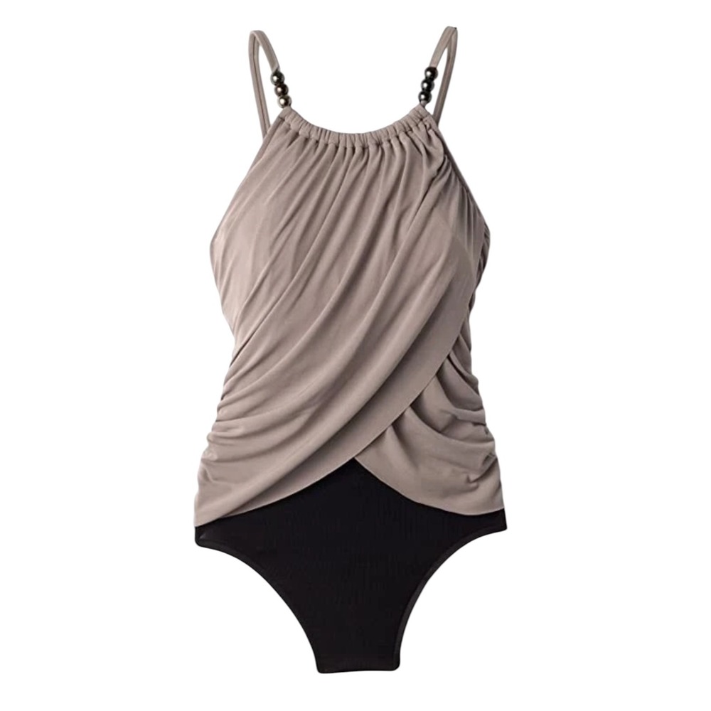 NWOT Magicsuit Lisa Beaded Gray Stone Black Underwire One Piece Swimsuit‎ Size 8